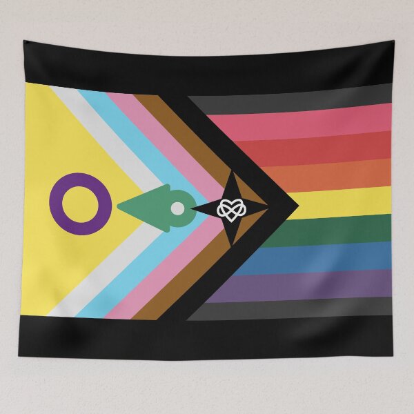 Item preview, Inclusive Progress Pride Flag designed and sold by TheCraftyCrew.