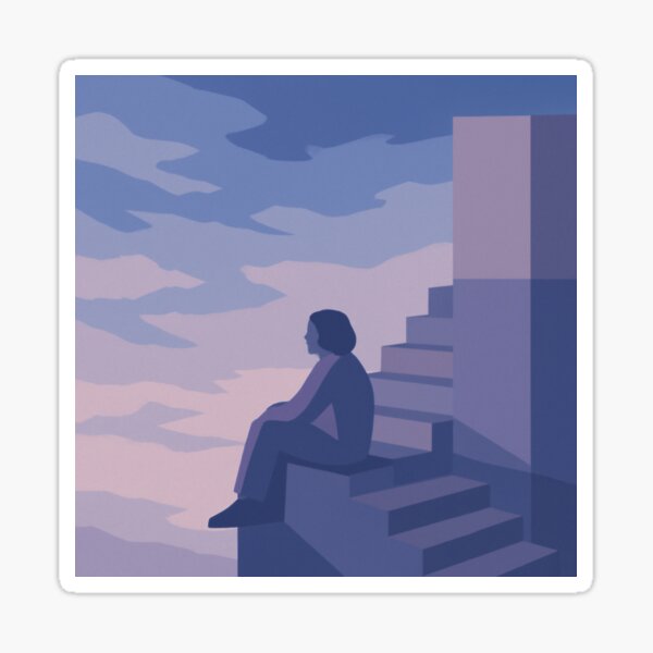 Lewis Capaldi Blue Shaded Sticker