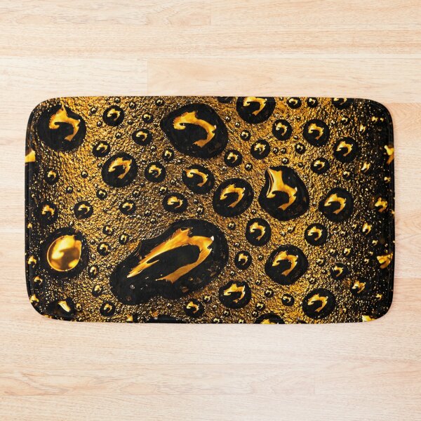 Item preview, Black Droplets on Gold designed and sold by Kaleidoscope Print.