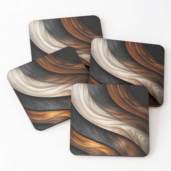 Item preview, Flowing Woodgrain Waves designed and sold by Kaleidoscope Print.
