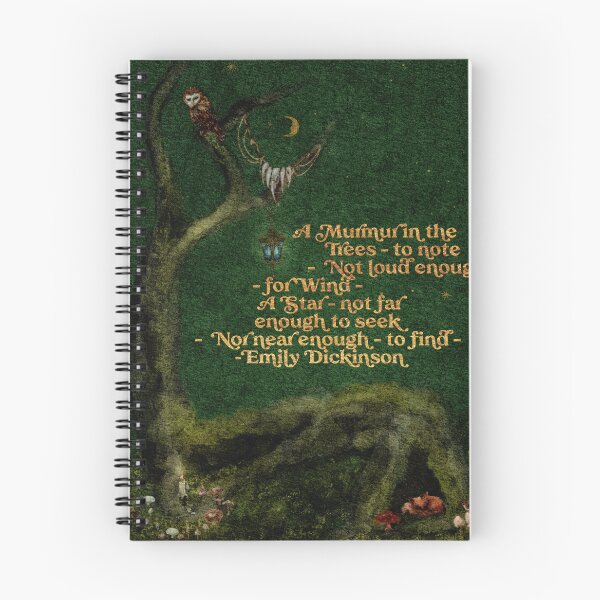 Item preview, Dark Academia Emily Dickinson Quote Forest Water Color designed and sold by Monica Laipple.