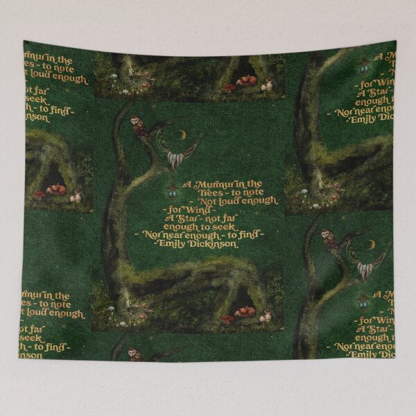 Item preview, Dark Academia Emily Dickinson Quote Forest Water Color designed and sold by Monica Laipple.