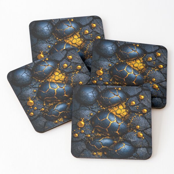 Item preview, Molten Gold Crackstone designed and sold by Kaleidoscope Print.