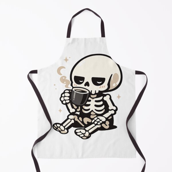 Item preview, Cute Skeleton Drinking Coffee Sticker designed and sold by ms0026.