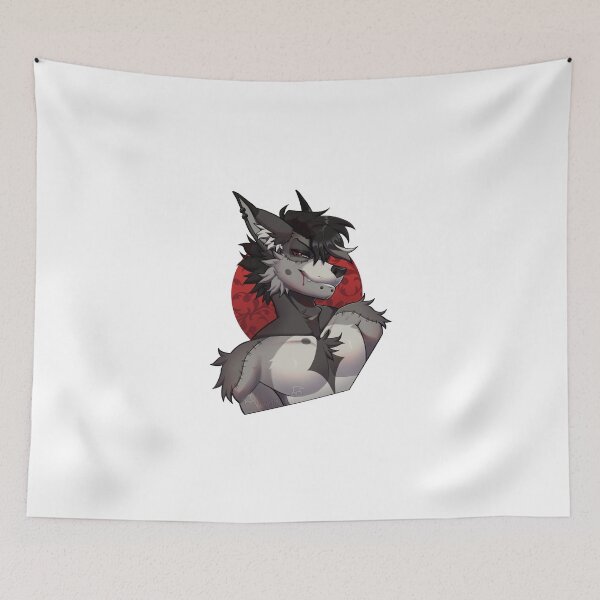 Item preview, Edgy Gothic Wolf with Stitches - Dark Furry Art designed and sold by VampimorPH.