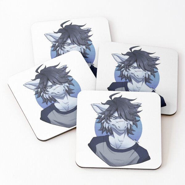 Item preview, Moody Blue Dragon Wolf Hybrid - Grumpy Anthro Portrait designed and sold by VampimorPH.
