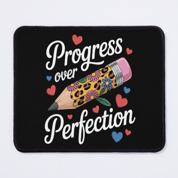 Item preview, Progress Over Perfection Leopard Pencil Motivational Teacher designed and sold by mandiana.
