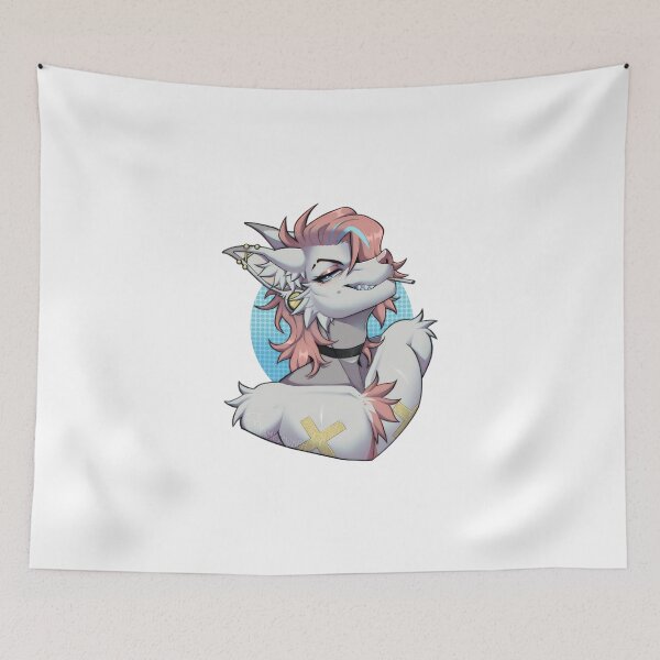 Item preview, Pastel Punk Smoking Wolf - Cool Aesthetic Furry designed and sold by VampimorPH.