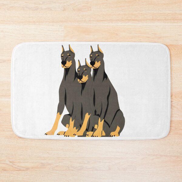Item preview, “Three Doberman Dogs Illustration” designed and sold by Adappai.