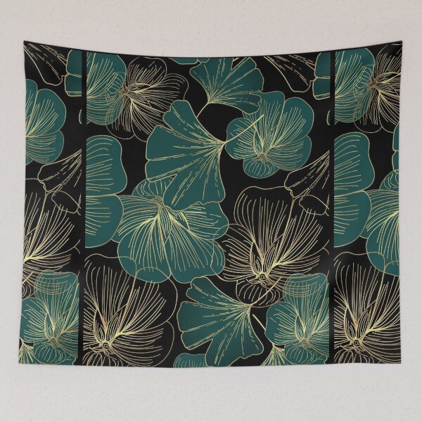 Item preview, Green and black flower pattern designed and sold by AndrewJM4.