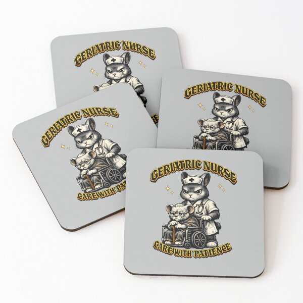 Item preview, Geriatric Nurse Care With Patience – Cute Senior Care Medical Art designed and sold by ClinicalHubs.