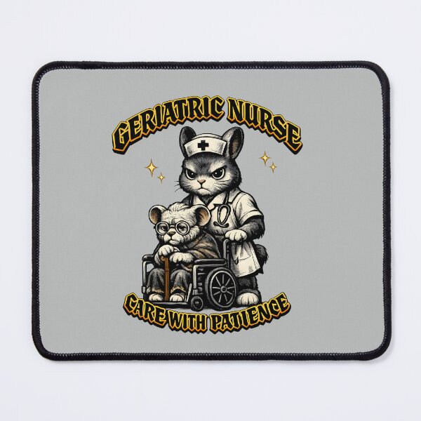 Item preview, Geriatric Nurse Care With Patience – Cute Senior Care Medical Art designed and sold by ClinicalHubs.