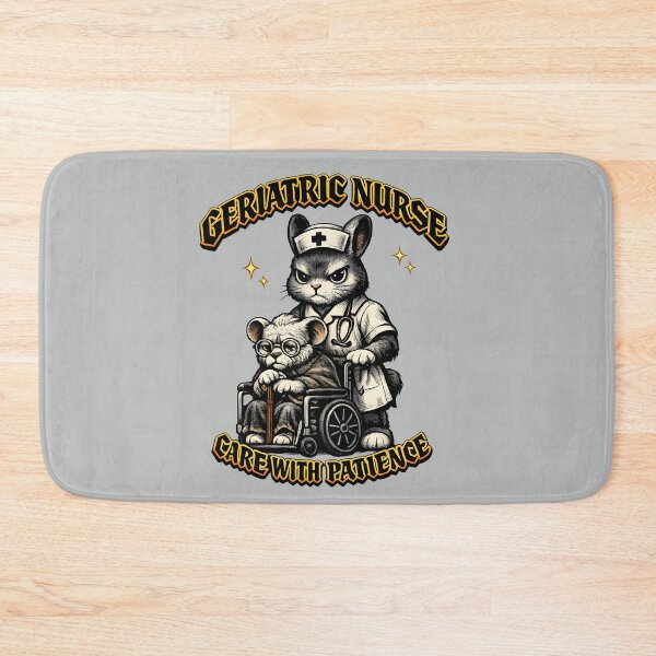 Item preview, Geriatric Nurse Care With Patience – Cute Senior Care Medical Art designed and sold by ClinicalHubs.