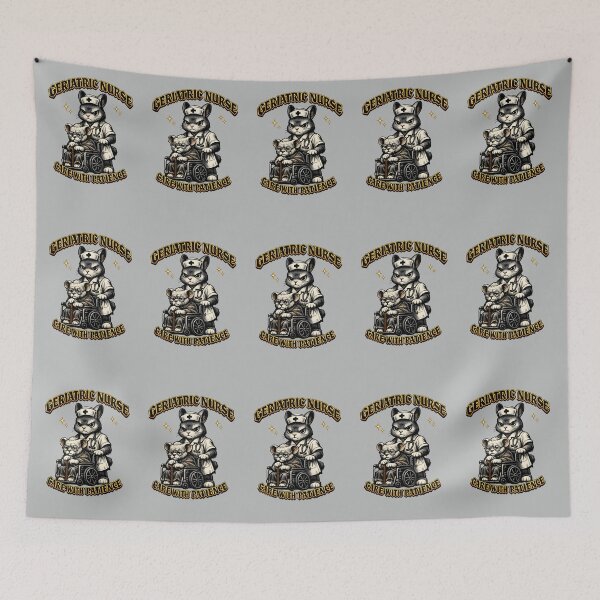Item preview, Geriatric Nurse Care With Patience – Cute Senior Care Medical Art designed and sold by ClinicalHubs.