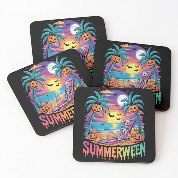 Item preview, Summerween Skeleton Ghost Beach Spooky Halloween designed and sold by gandebro.