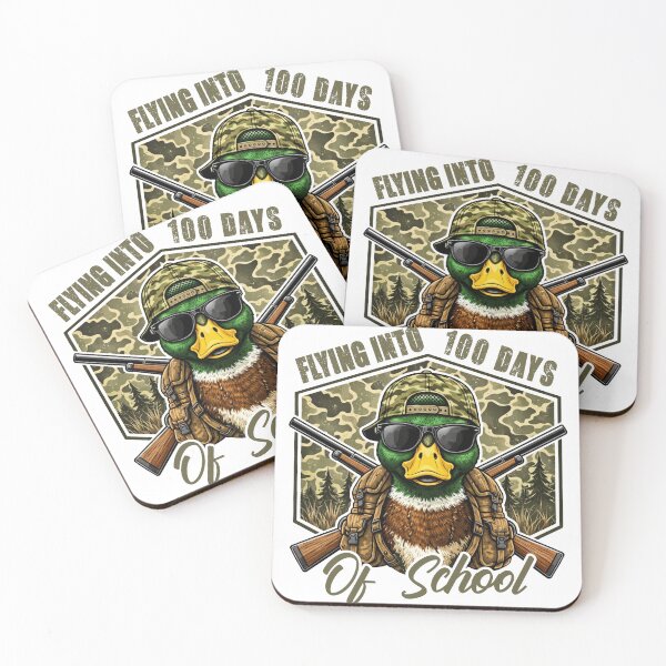 Item preview, Camo Flying Into 100 Days Of School,Duck Hunting, Funny Student designed and sold by vintagearttee.