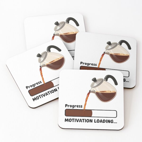 Item preview, Motivation Loading – Coffee Humor Art for Daily Energy designed and sold by PixelVibe782.