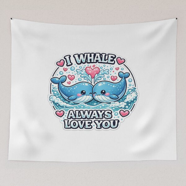 Item preview, Cute Whale Love Pun I Whale Always Love You designed and sold by MigNetZ.