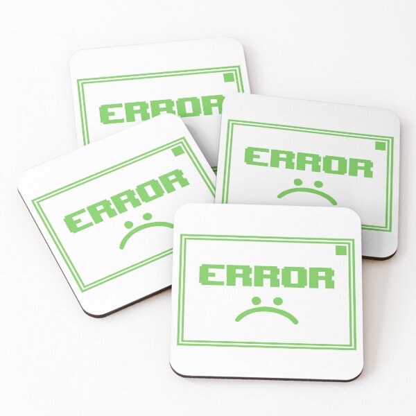 Item preview, "ERROR" with Sad Face - Retro Glitch Style designed and sold by Arte Cartoon From TagTeam Group.