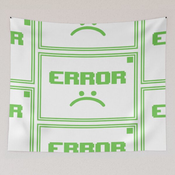 Item preview, "ERROR" with Sad Face - Retro Glitch Style designed and sold by Arte Cartoon From TagTeam Group.