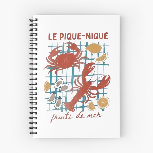 Item preview, Le Pique-Nique Fruits de Mer — Ilustración de picnic de mariscos francés | Arte de cocina costera designed and sold by Colorful-Garden.