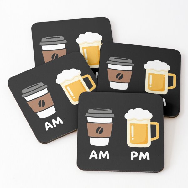 Artikelvorschau, AM vs. PM – Humorvolle Kunst rund um Kaffee und Bier für den Alltag entworfen und verkauft von PixelVibe782.