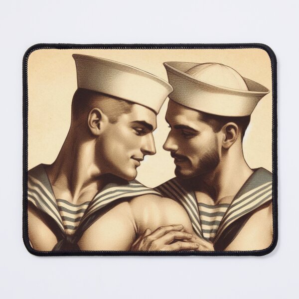 Item preview, 1940s Italian Vintage Gay Sailors Touch Gay Pride Graphic Design designed and sold by ItsAKinkThing.