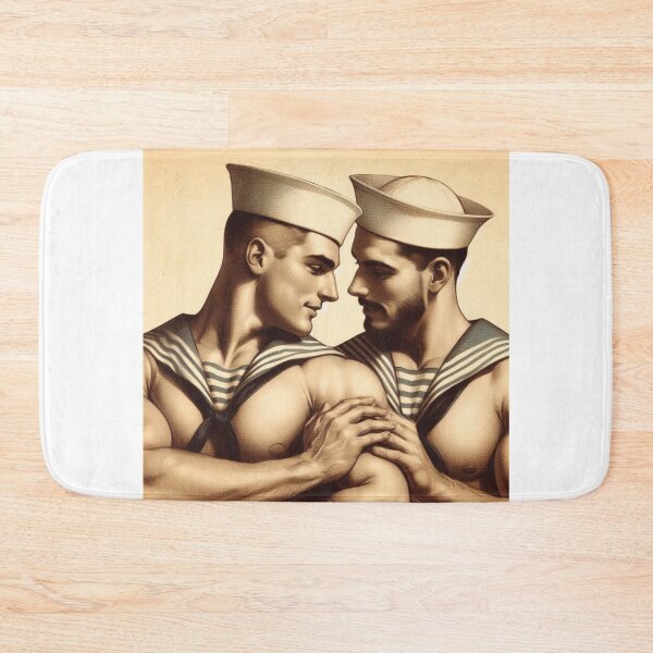 Item preview, 1940s Italian Vintage Gay Sailors Touch Gay Pride Graphic Design designed and sold by ItsAKinkThing.