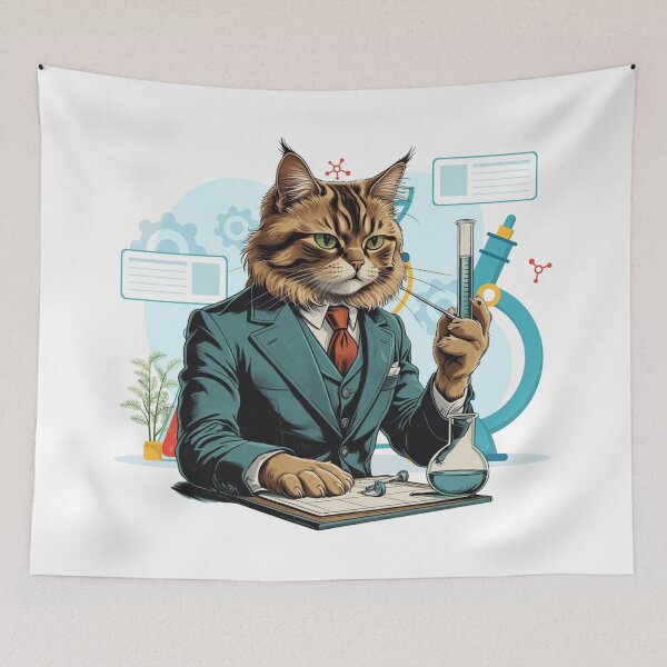 Item preview, Genius Cat Scientist designed and sold by yuki-hana.