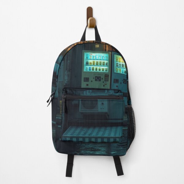 Item preview, Rainy Japanese Storefront with Vending Machines designed and sold by Element Horizon Studio.