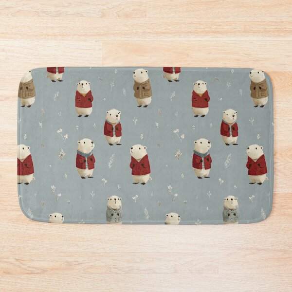 Item preview, Cute Groundhogs in Red Coats Pattern designed and sold by Piotrek0001.