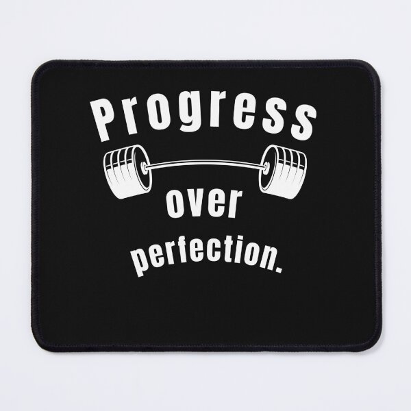 Item preview, Progress over perfection. Gym Fitness Motivation Quote designed and sold by TeeArtWorld.