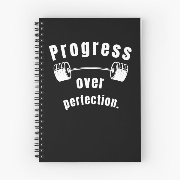 Item preview, Progress over perfection. Gym Fitness Motivation Quote designed and sold by TeeArtWorld.