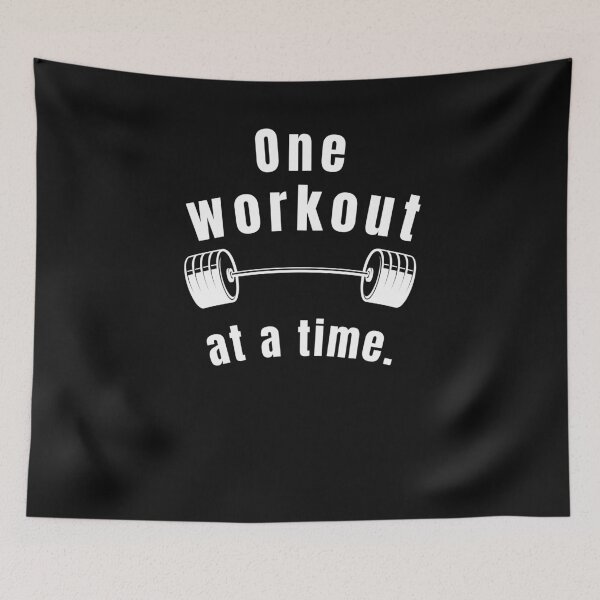 Item preview, One workout at a time. Gym Fitness Motivation Quote designed and sold by TeeArtWorld.