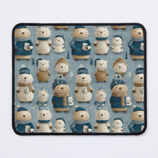 Item preview, White and Brown Groundhogs in Blue Sweaters designed and sold by Piotrek0001.