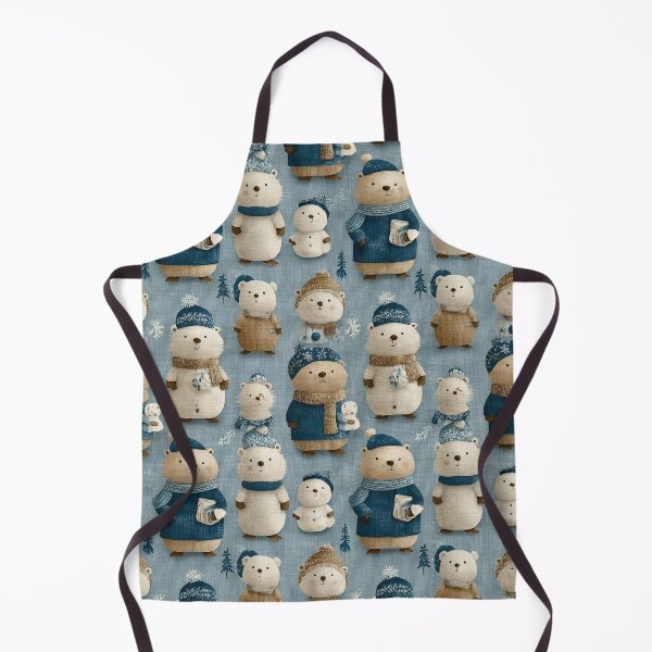 Item preview, White and Brown Groundhogs in Blue Sweaters designed and sold by Piotrek0001.