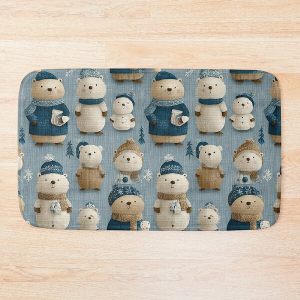 Item preview, White and Brown Groundhogs in Blue Sweaters designed and sold by Piotrek0001.