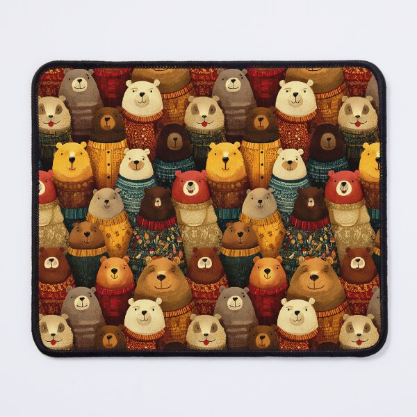 Item preview, Huddle of Groundhogs in Cozy Yellow Knits designed and sold by Piotrek0001.
