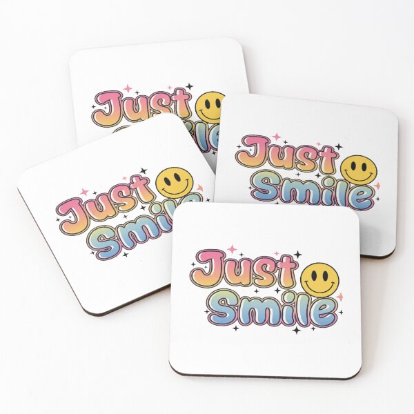 Item preview, Retro Smiley Face Just Smile Rainbow Quote designed and sold by ZyVoAli.