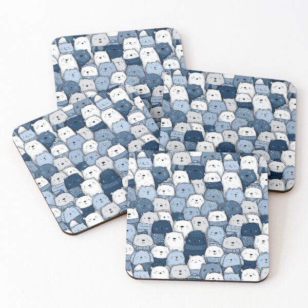 Item preview, Blue and White Winter Groundhog Seamless Pattern designed and sold by Piotrek0001.