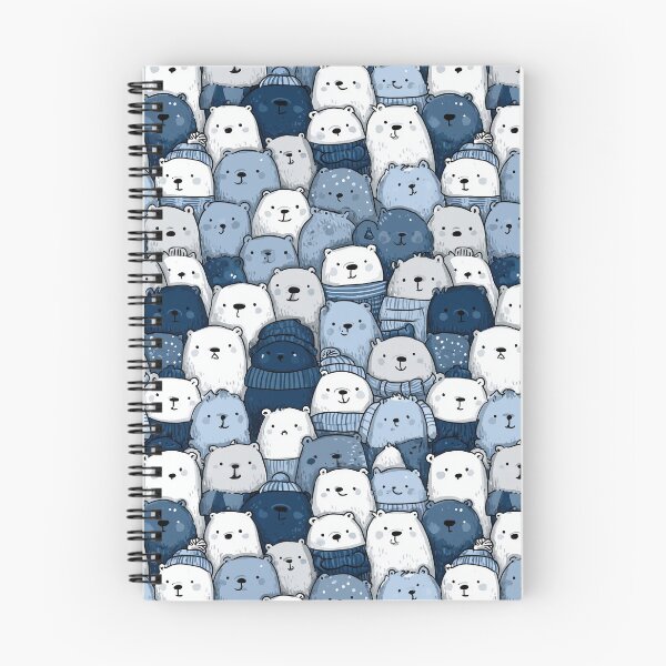 Item preview, Blue and White Winter Groundhog Seamless Pattern designed and sold by Piotrek0001.