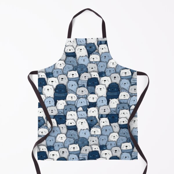 Item preview, Blue and White Winter Groundhog Seamless Pattern designed and sold by Piotrek0001.