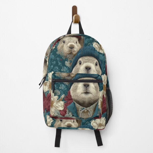 Item preview, Artistic Groundhog in Hat with Winter Flowers designed and sold by Piotrek0001.