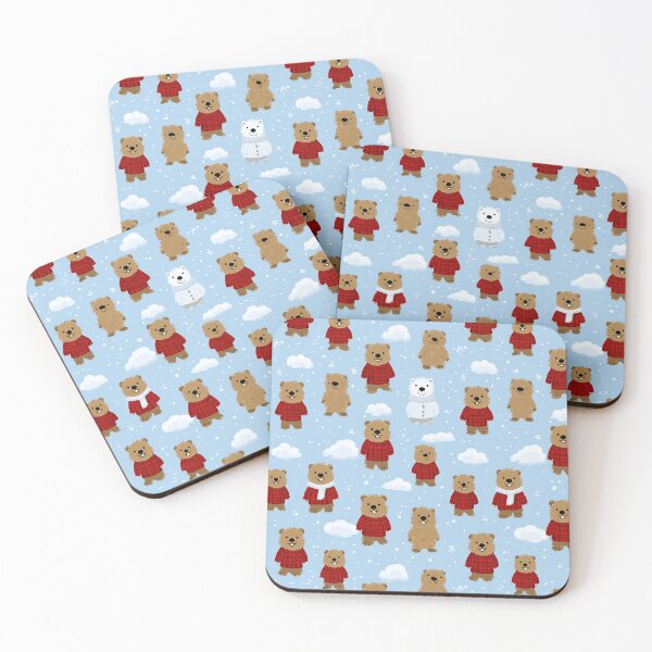 Item preview, Cartoon Groundhogs with Falling Snowflakes Blue designed and sold by Piotrek0001.