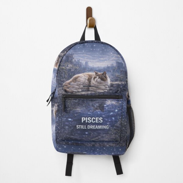 Item preview, Pisces Cat Zodiac Art – Still Dreaming Astrology Illustration designed and sold by TroyTheTerrific.