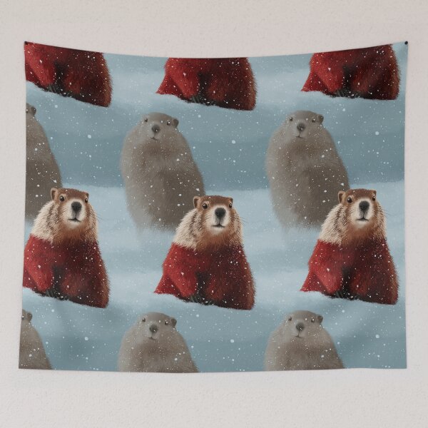 Item preview, Realistic Groundhog Emerging from Burrow Art designed and sold by Piotrek0001.