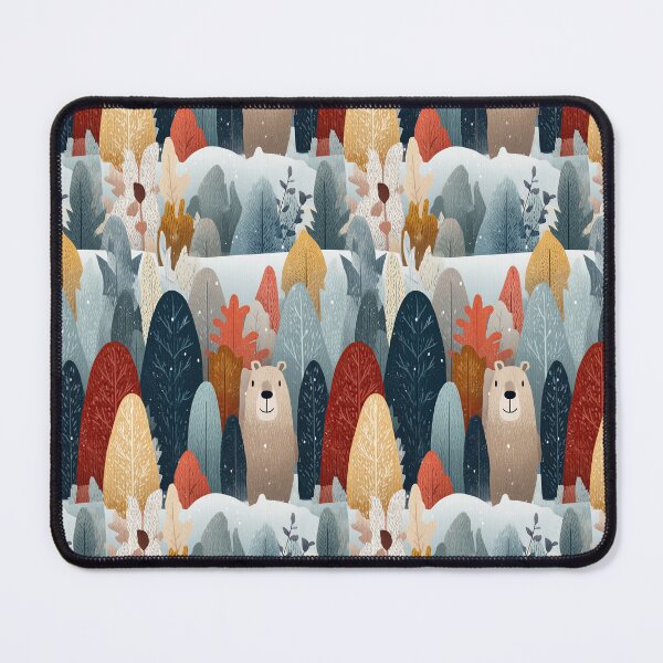 Item preview, Stylized Winter Forest and Groundhog Pattern designed and sold by Piotrek0001.