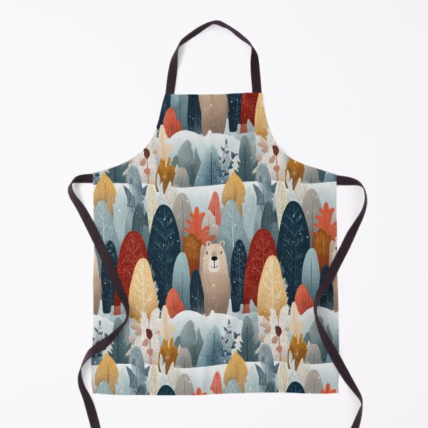 Item preview, Stylized Winter Forest and Groundhog Pattern designed and sold by Piotrek0001.