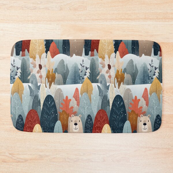 Item preview, Stylized Winter Forest and Groundhog Pattern designed and sold by Piotrek0001.
