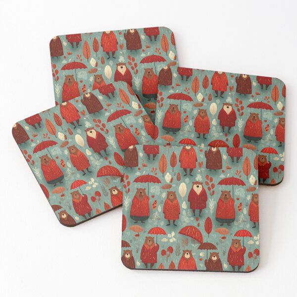 Item preview, Groundhogs in Red Coats Among Autumn Trees designed and sold by Piotrek0001.